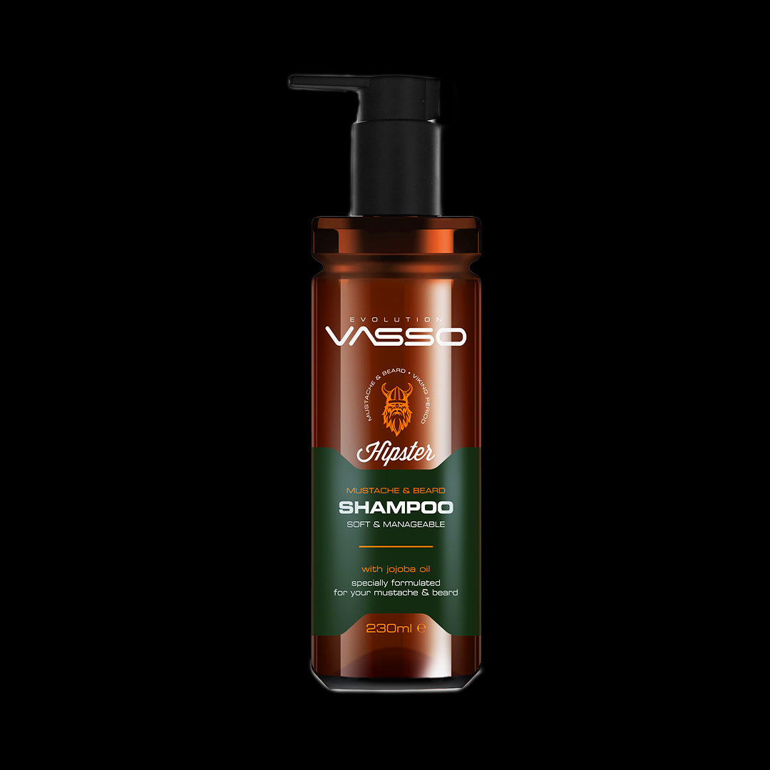 VASSO BEARD & MUSTACHE SHAMPOO (Hipster Collection) - Mustache & Beard Shampoo